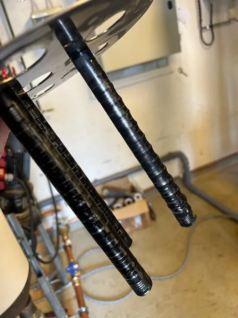 Smutsiga filter vid filterbyte hos KBAB, bild 1 av 3