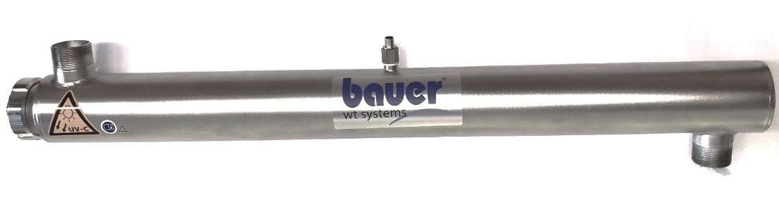 Bauer UV-reaktor i elektropolerat rostfritt stål